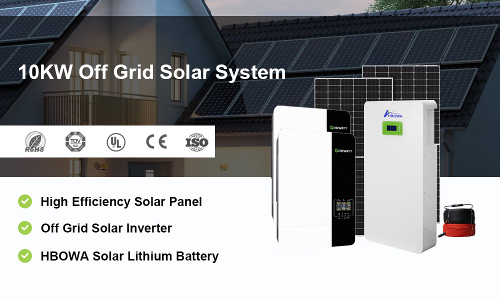 10kw off grid solar power system with 10kwh wall mounted battery