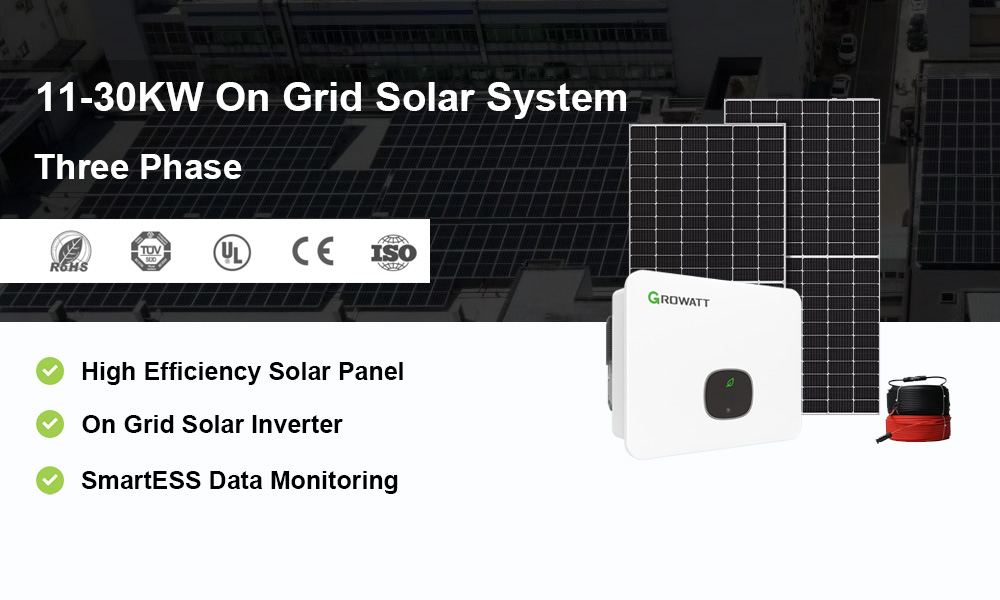 11-30KW on grid solar system with growatt inverter features