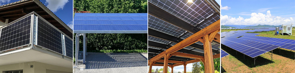 Bifacial solar panel suitable installation places