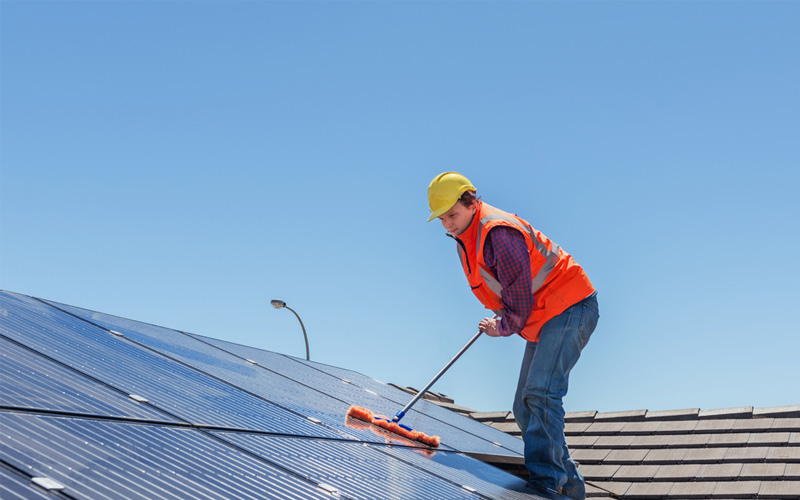 clean the solar panel regularly