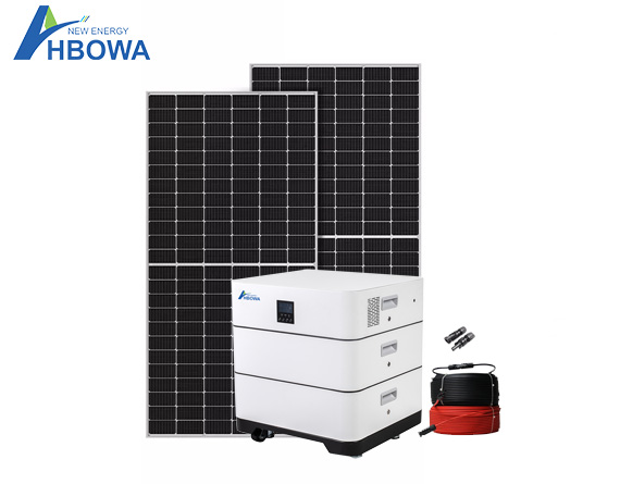 5kw solar off grid system 10kwh stacked lithium battery - HBOWA