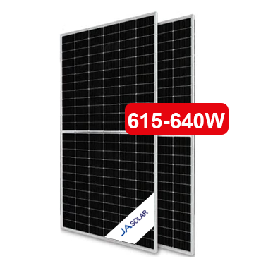 JA N-type Double Glass Bifacial 615-640W Solar Panel
