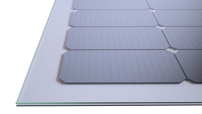 PERC solar panel glass