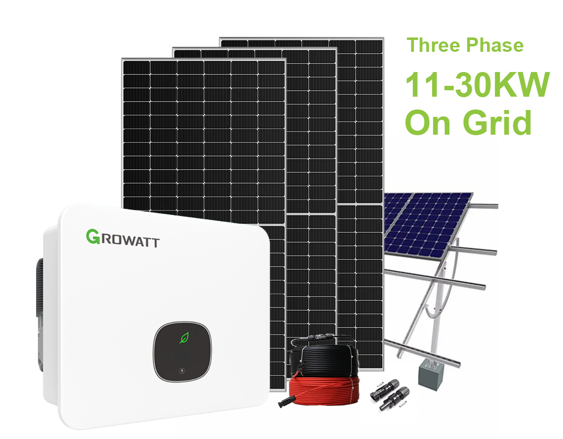 11-30KW on grid solar power system with growatt inverter- HBOWA