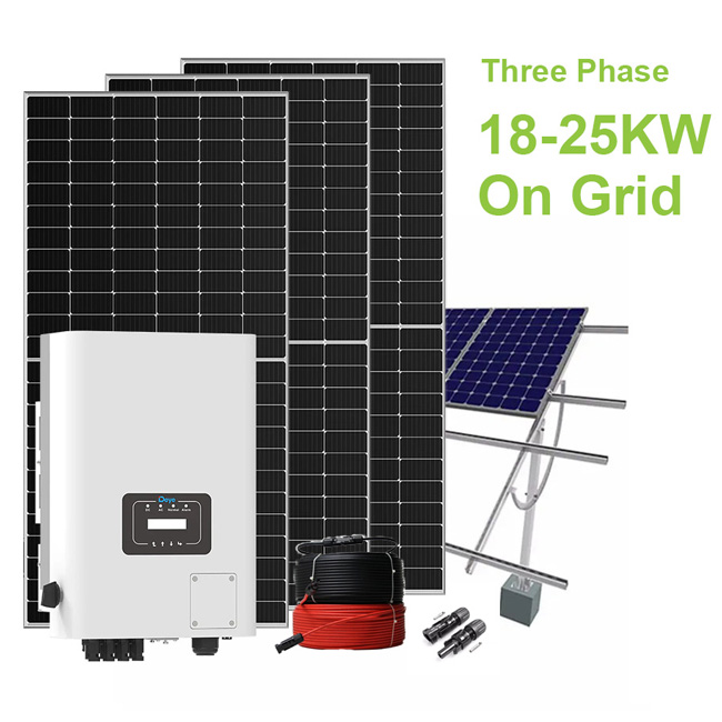 18-25kw on grid solar system threee phase