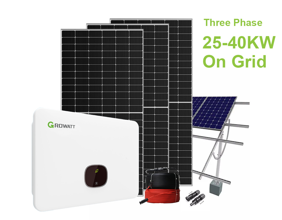 25-40KW on grid solar system three phase