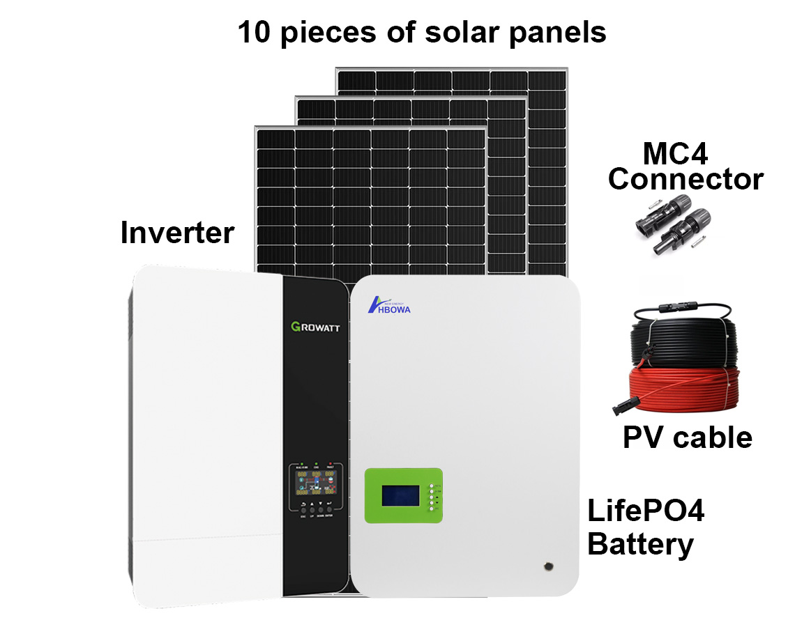 5kw off grid home solar system composition