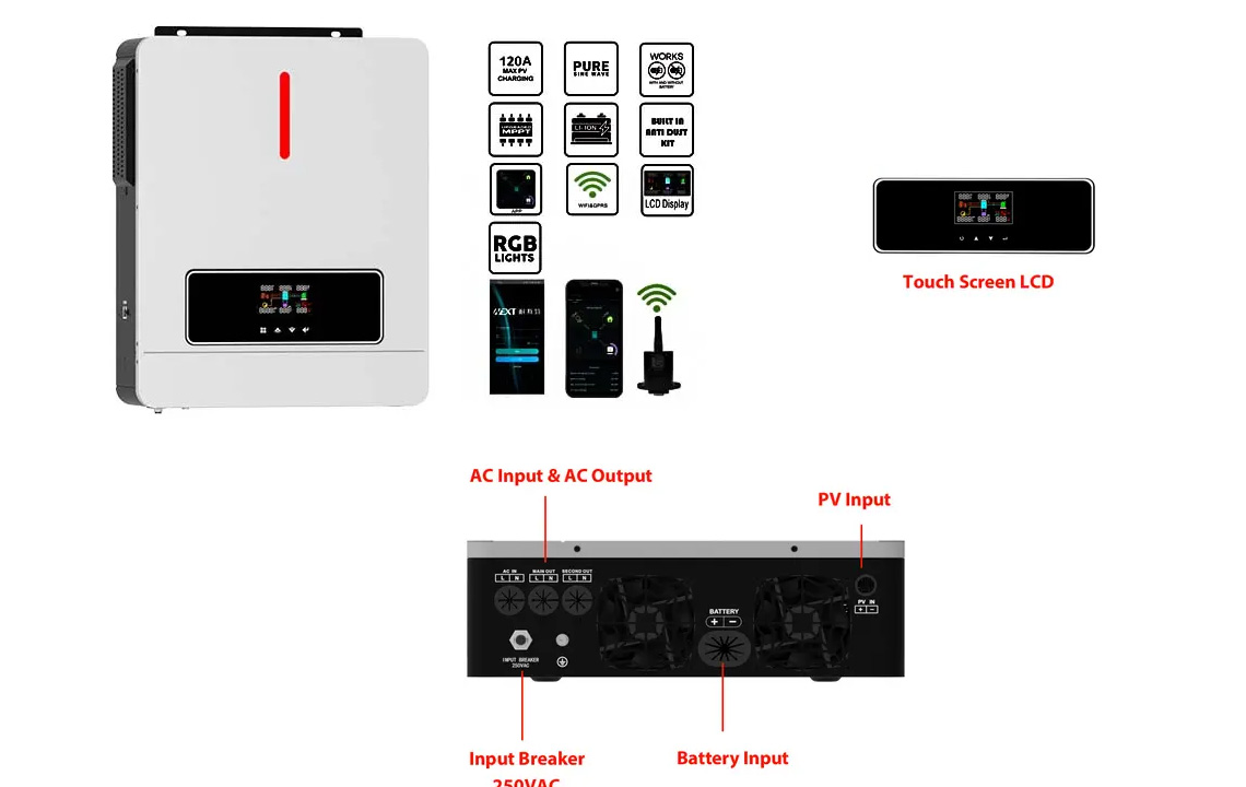 6kw solar hybrid power system