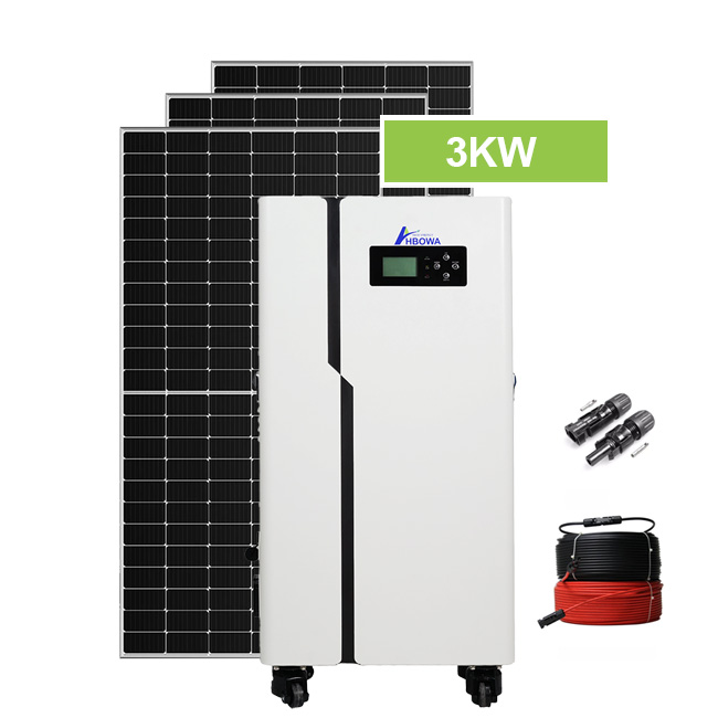 Off Grid Solar System 3KW 2.56KWh with All in one energy storage system