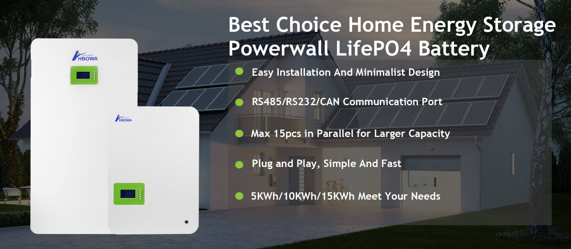 Powerwall Lifepo4 Battery features for home energy storage system