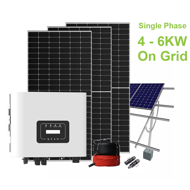 Single phase 4-6kw on grid solar system deye inverter