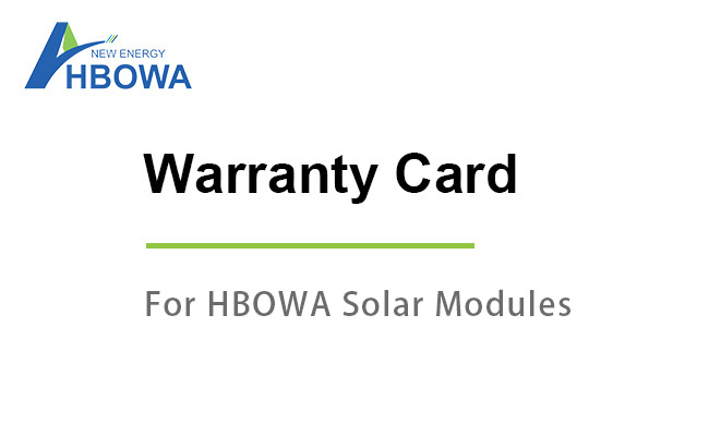 Warranty-Card for HBOWA solar modules