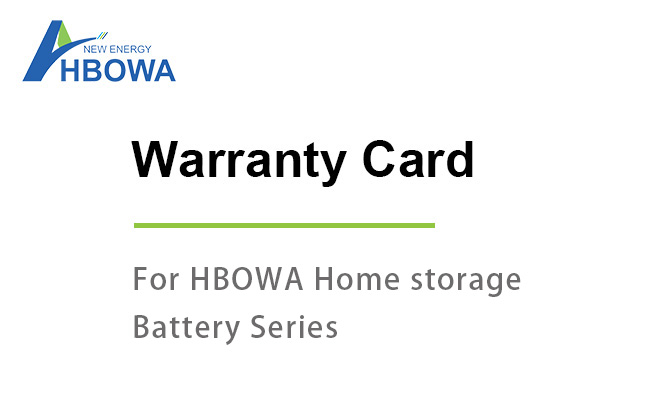 Warranty-Card for batteries