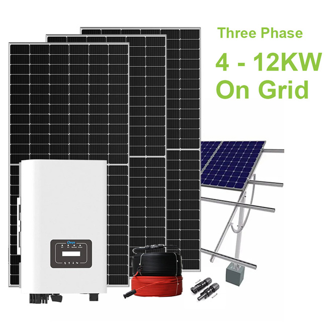 three phase 4-12kw on grid solar system