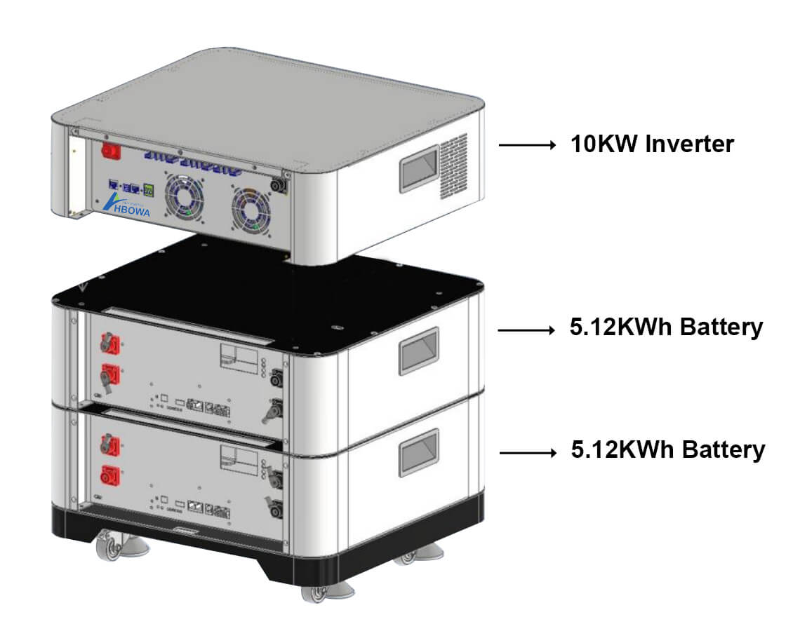 10kw off grid all in one system with stackable battery