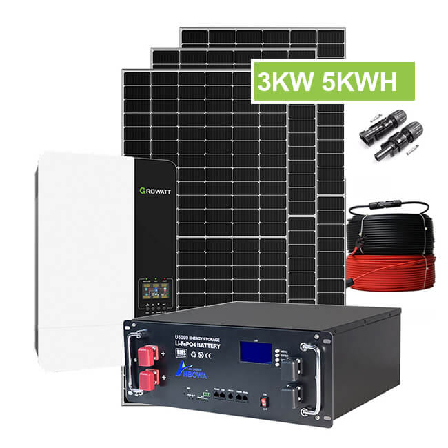 Off Grid Solar System 3KW 5KWh rack mounted battery