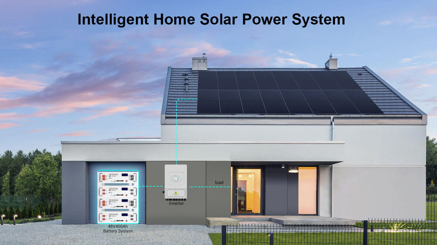 home_solar_panel_system_with_server_rack_battery