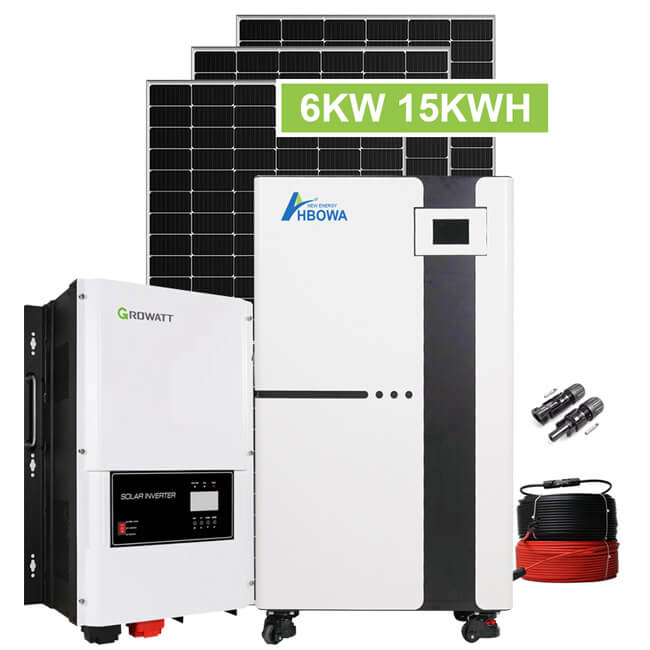 6KW 15KWH off grid solar system split phase with floor mounted battery