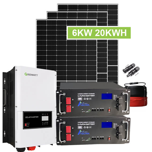 6KW 20KWH off grid solar system split phase type