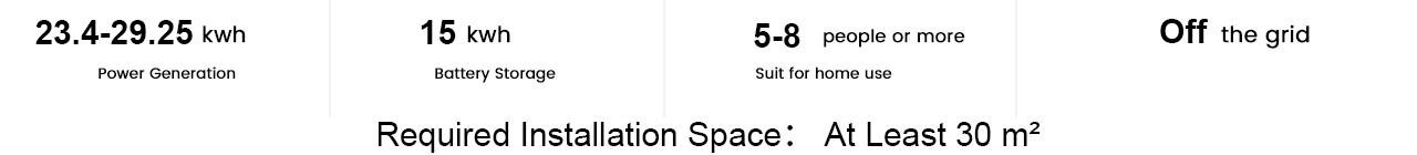 6kw 15kwh off grid solar system electricity generation