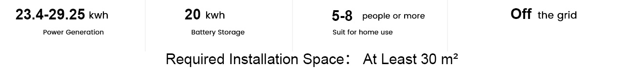 6kw 20kwh off grid solar system electricity generation