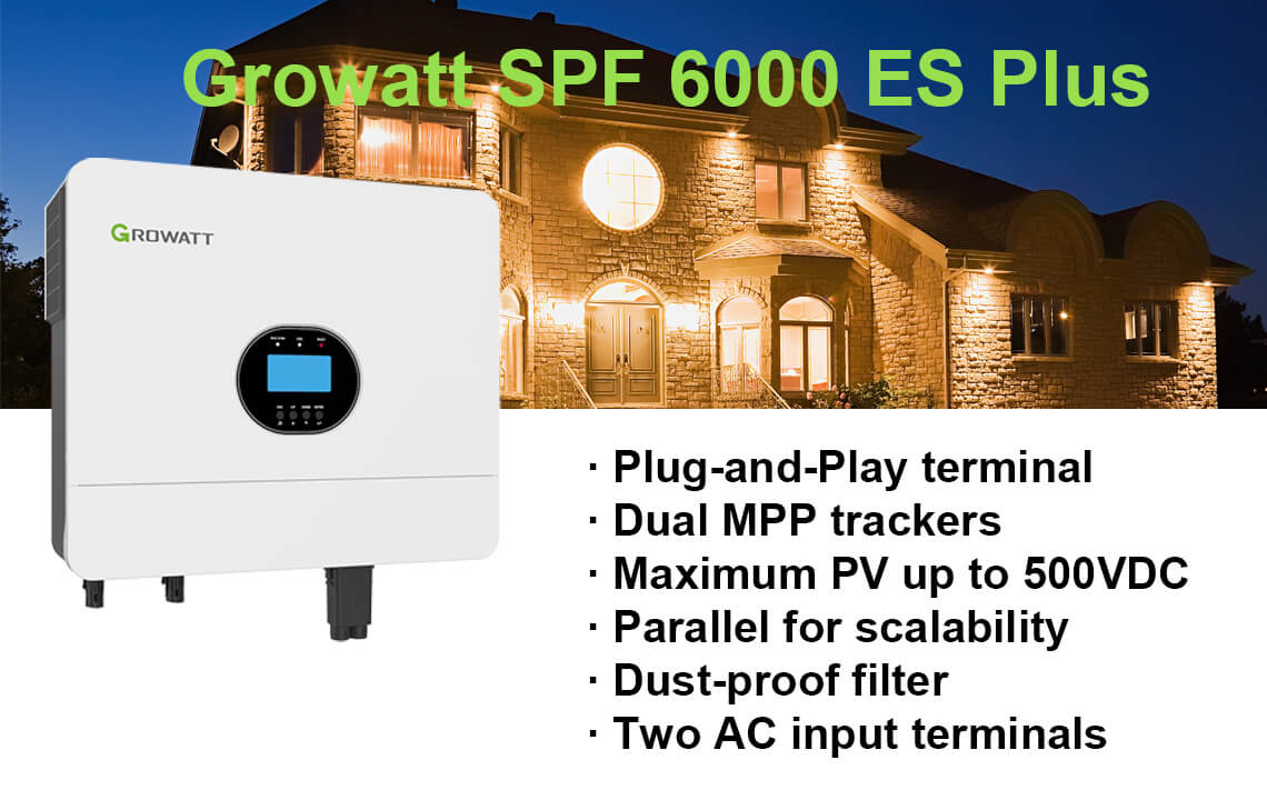 SPF 6000 ES PLUS off grid inverter growatt