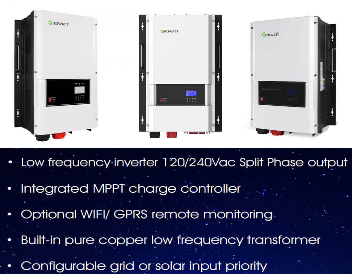 split phase off grid solar inverter