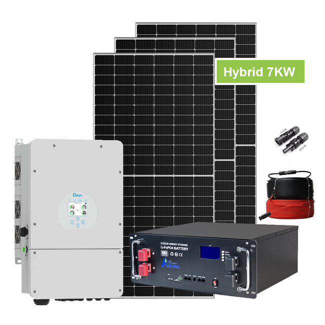 7KW hybrid solar system from HBOWA with deye inverter