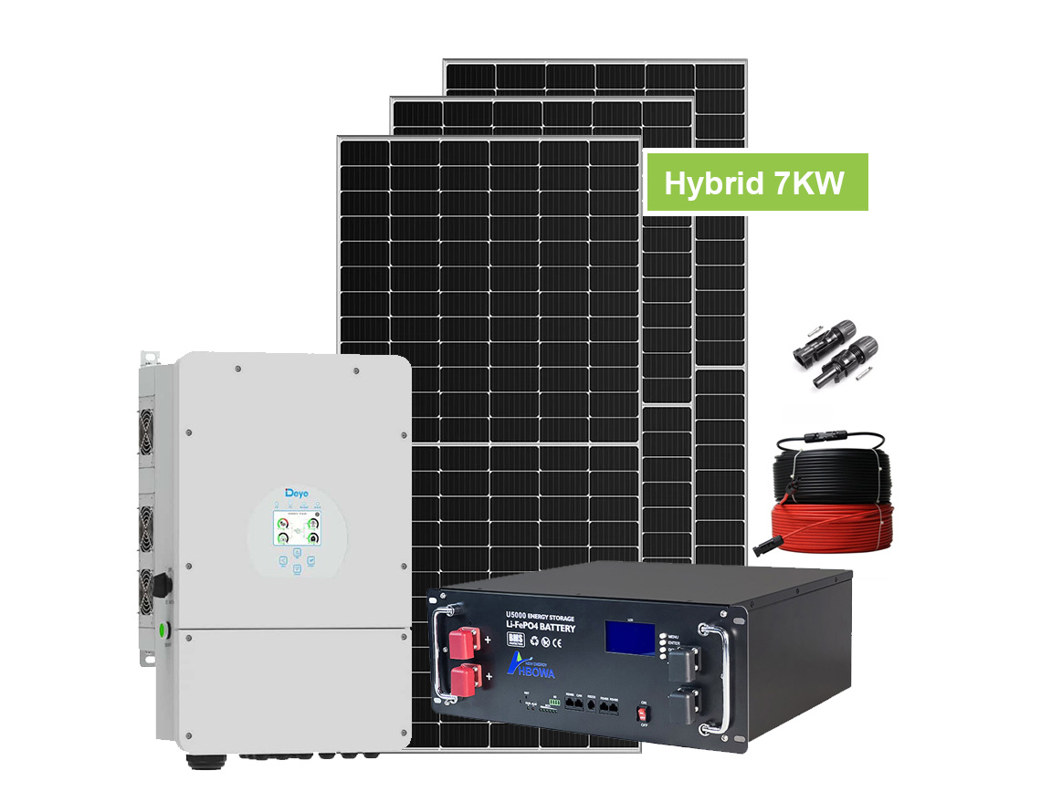 7KW hybrid solar system with deye inverter