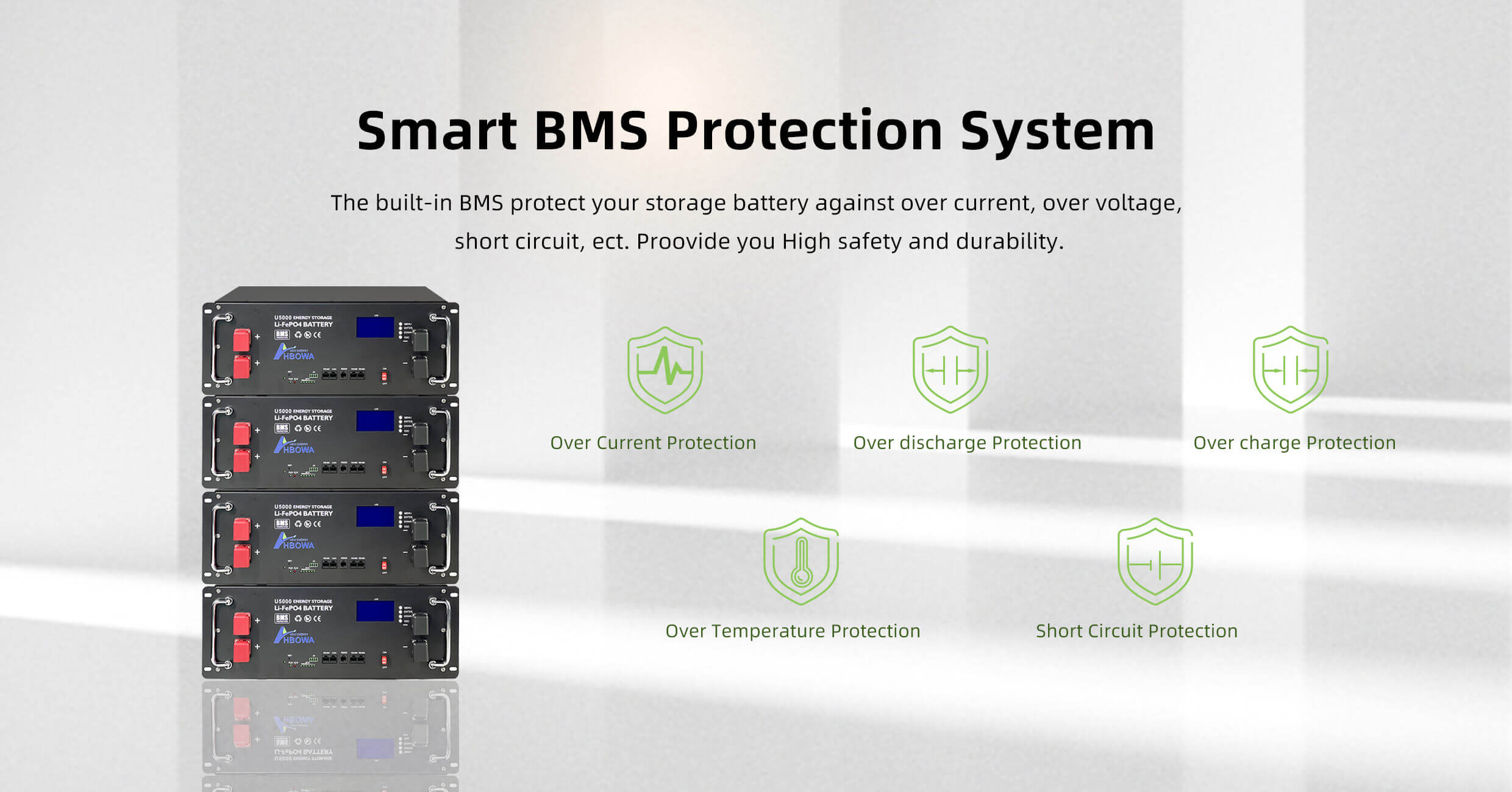 smart BMS protection board of server rack lithium battery