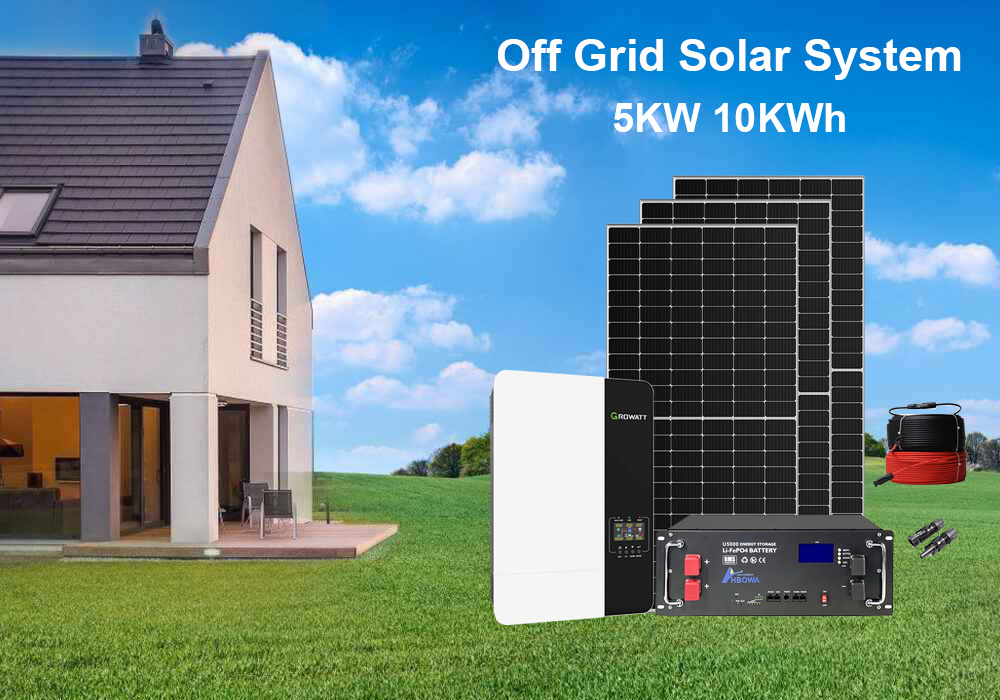 5KW off grid solar system with 10kw lifepo4 battery