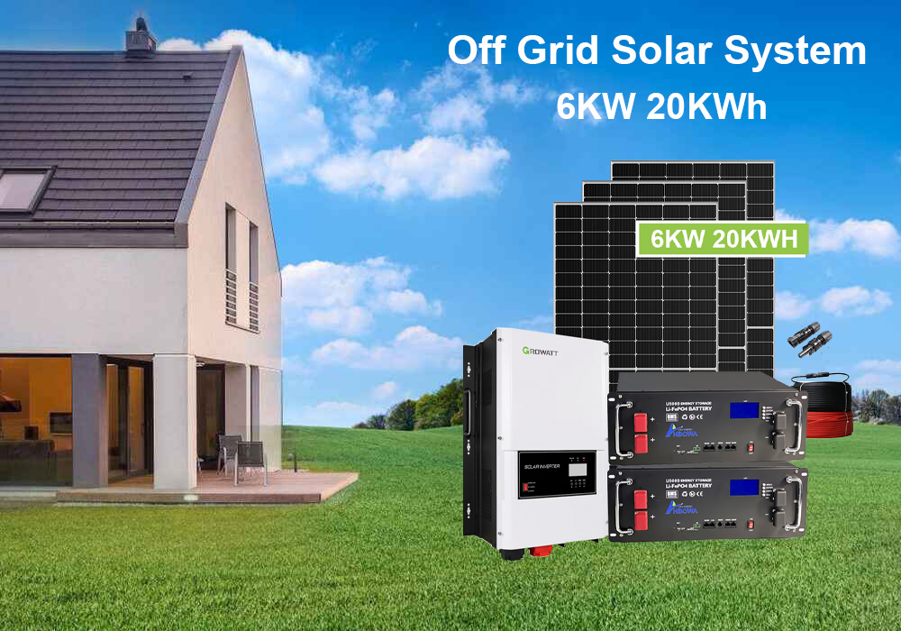 6kw 20kwh solar system off grid type