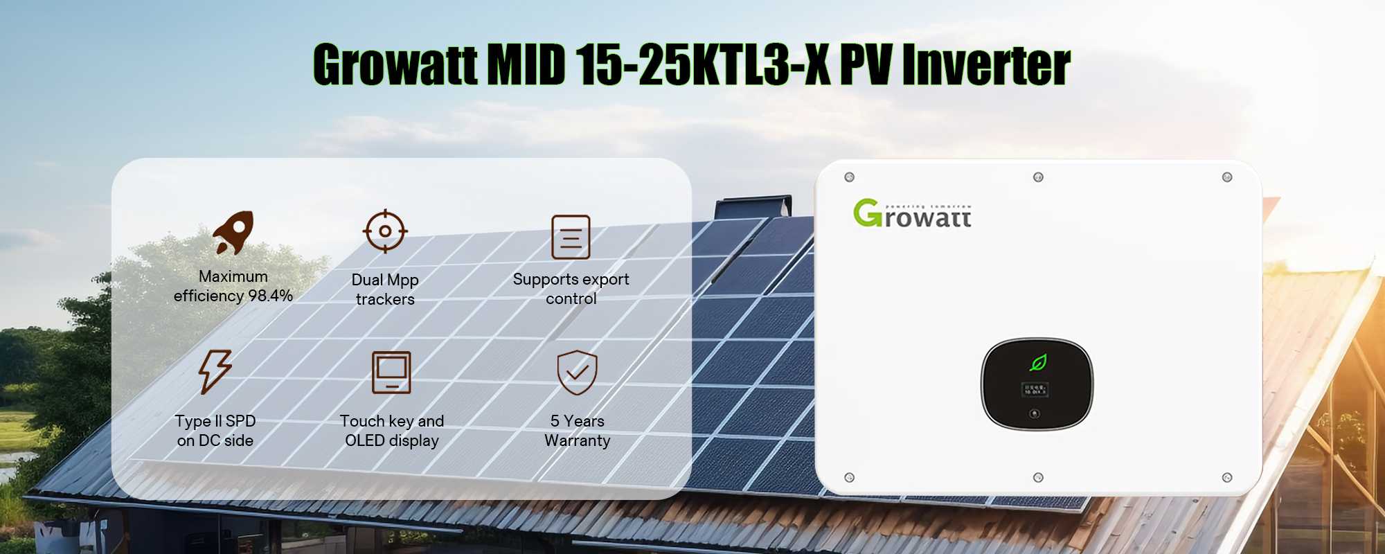 Growatt MID 15-25KTL3-X PV Inverter