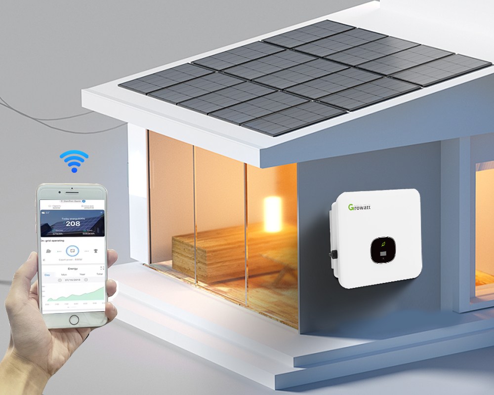 Growatt inverter on grid wifi function for remote control