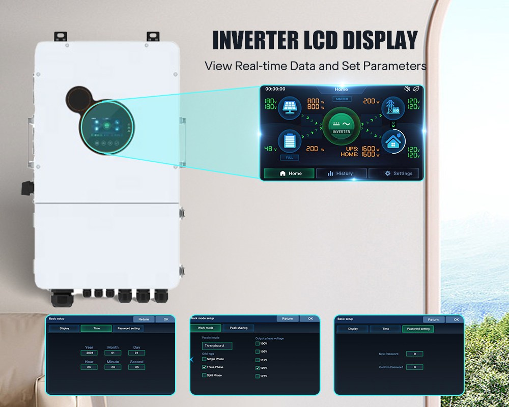 LCD screen of split phase inverter