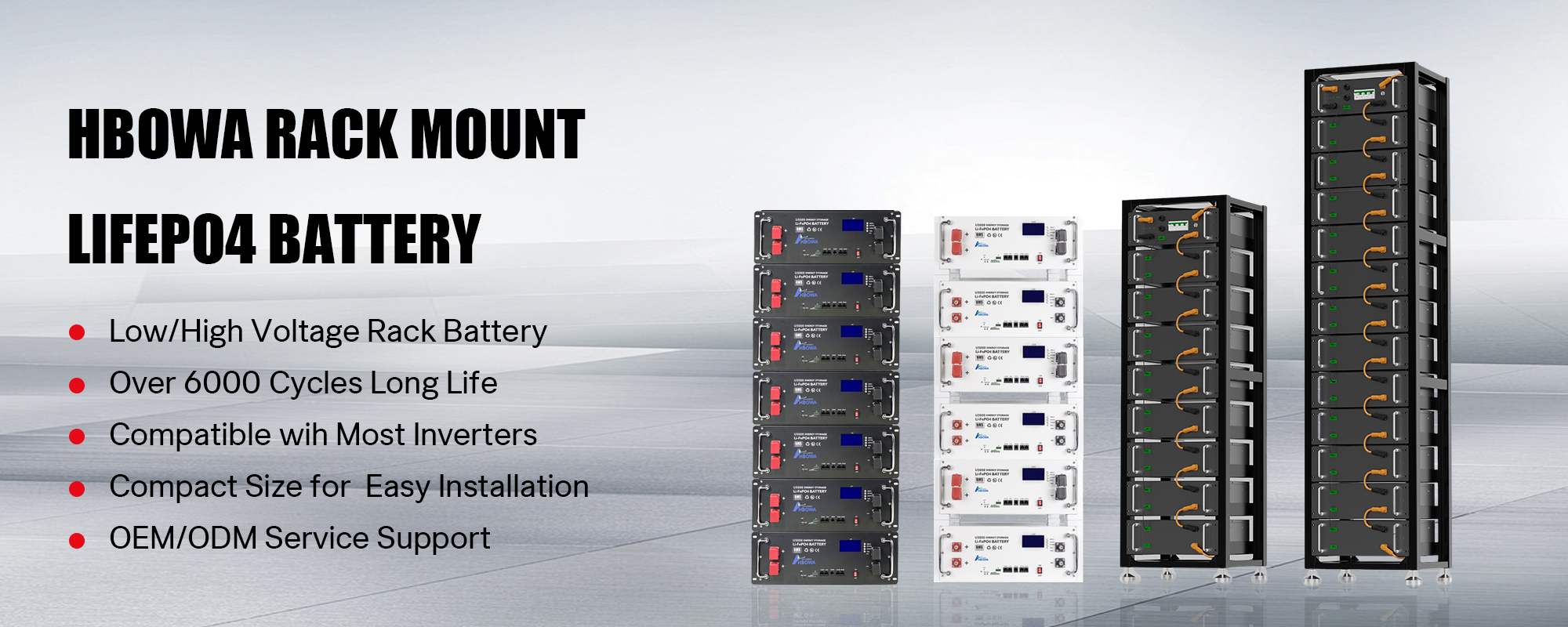 24V 200Ah lifepo4 Battery from HBOWA