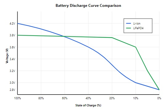 LifePO4 battery SOC chart