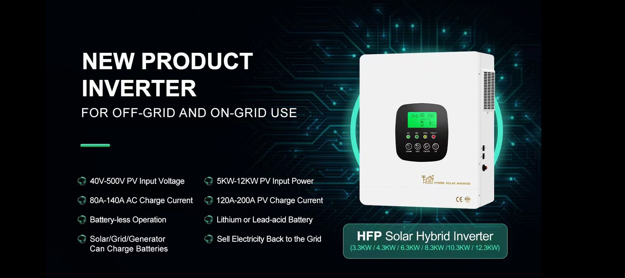 solar hybrid inverter 3kw-12kw